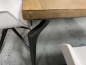 Preview: Nr. 300 I Angebot SALE % / Kare / Esstisch 90 x 200 cm aus Altholz mit gehämmerten Metallfüßen / Lagerware sofort verfügbar