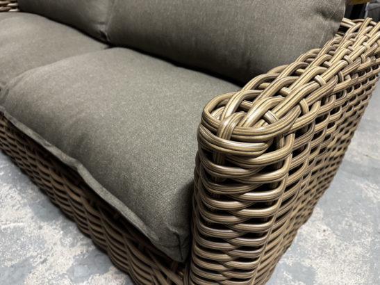 Nr. 182 I Angebot SALE % / Sonnenpartner / Outdoor Sofa Sands Light Oaks + 2 Sessel inc. aller Kissen / Lagerware sofort verfügbar