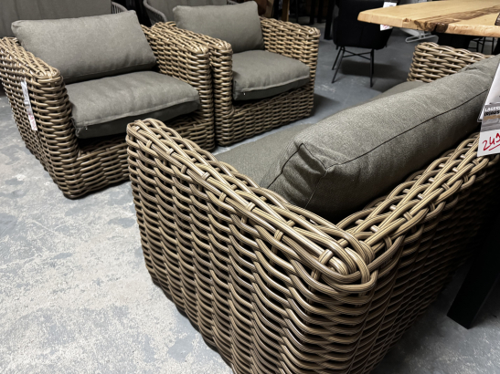 Nr. 182 I Angebot SALE % / Sonnenpartner / Outdoor Sofa Sands Light Oaks + 2 Sessel inc. aller Kissen / Lagerware sofort verfügbar