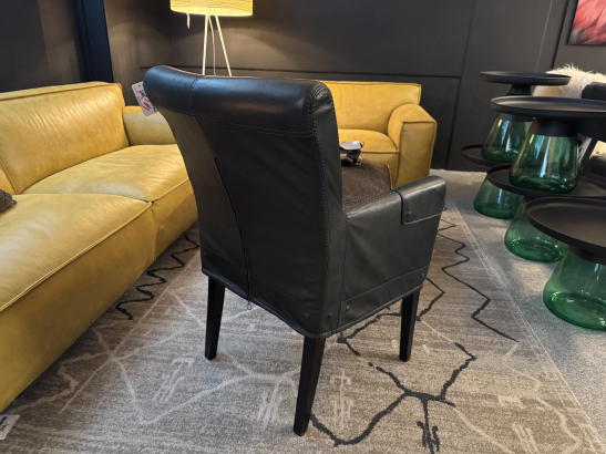 Nr. 230 I Angebot SALE % / Het Anker Stuhl / Einzelstuhl in Leder schwarz / Ausstellungsware sofort verfügbar