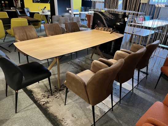 Nr. 71 I Angebot SALE % / Mobitec Stuhl Enora / 6 Stühle im Set / Leder / Ausstellungsware sofort verfügbar