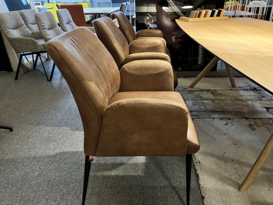 Nr. 71 I Angebot SALE % / Mobitec Stuhl Enora / 6 Stühle im Set / Leder / Ausstellungsware sofort verfügbar