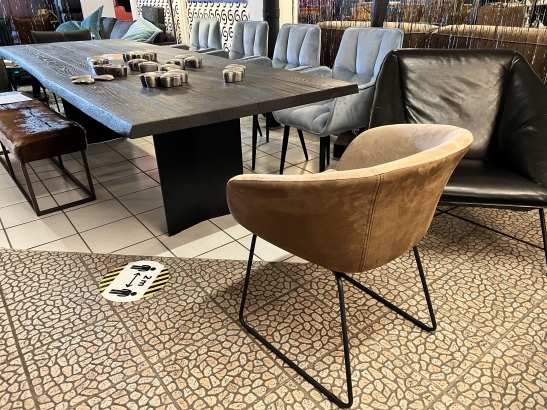 Nr. 86 Angebot SALE % / Tiado Stuhl / Leder-Stoff Mix / Ausstellungsware sofort verfügbar