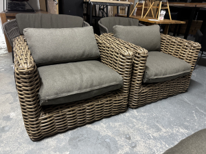 Nr. 182 I Angebot SALE % / Sonnenpartner / Outdoor Sofa Sands Light Oaks + 2 Sessel inc. aller Kissen / Lagerware sofort verfügbar