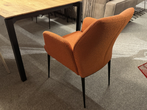 Nr. 225 I Angebot SALE % / Mobitec Stuhl Enora / Stuhl mit Armteil in Stoff orange / Ausstellungsware sofort verfügbar