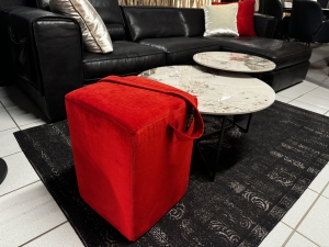Nr. 56 I Angebot SALE % / Violetta / Hocker / Stoff / Ausstellungsware sofort verfügbar