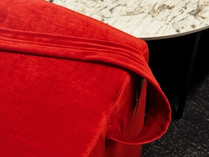 Nr. 56 I Angebot SALE % / Violetta / Hocker / Stoff / Ausstellungsware sofort verfügbar