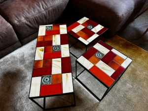 Nr. 140 I Angebot SALE % / Kare Couchtisch Fliese / Setpreis / Ausstellungsware sofort verfügbar