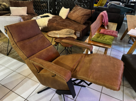 Nr. 270 I Angebot SALE % / Het Anker Pamplona / mit manueller Relaxfunktion in Büffelleder braun / Ausstellungsware sofort verfügbar