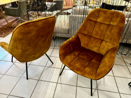 Nr. 339 I Angebot SALE % / Kare Sessel Mango / Loungesessel in edler Samtoptik / Ausstellungsware sofort verfügbar